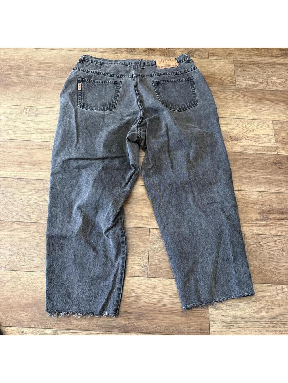 Vtg 90s Gitano Black Mom Jeans Plus Size 20W Short 34 Waist